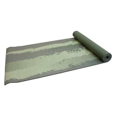 Yogamat premium - groen met print