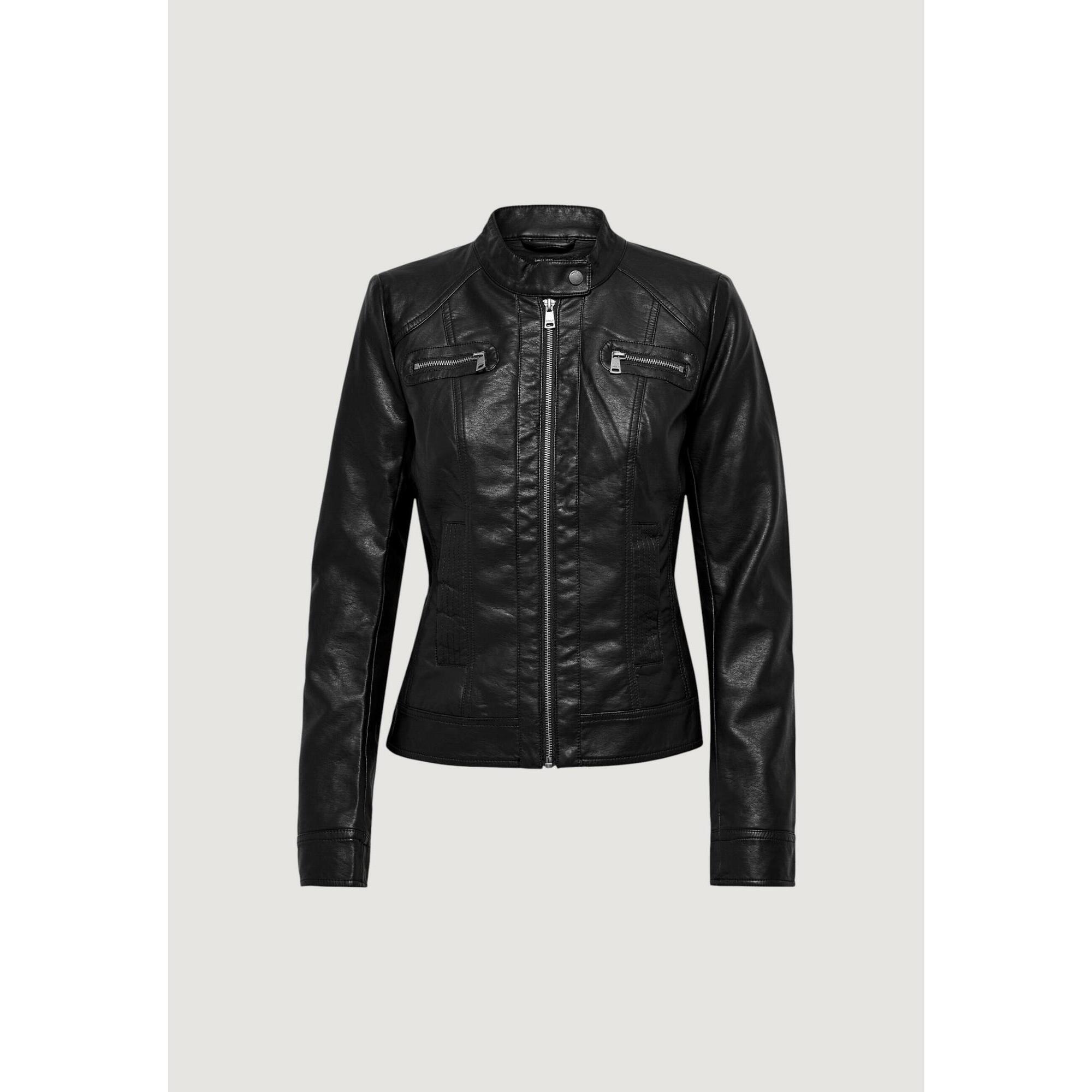Only - Veste Bandit Faux Leather Biker Noos Femme Noir - Veste - Noir - Decathlon