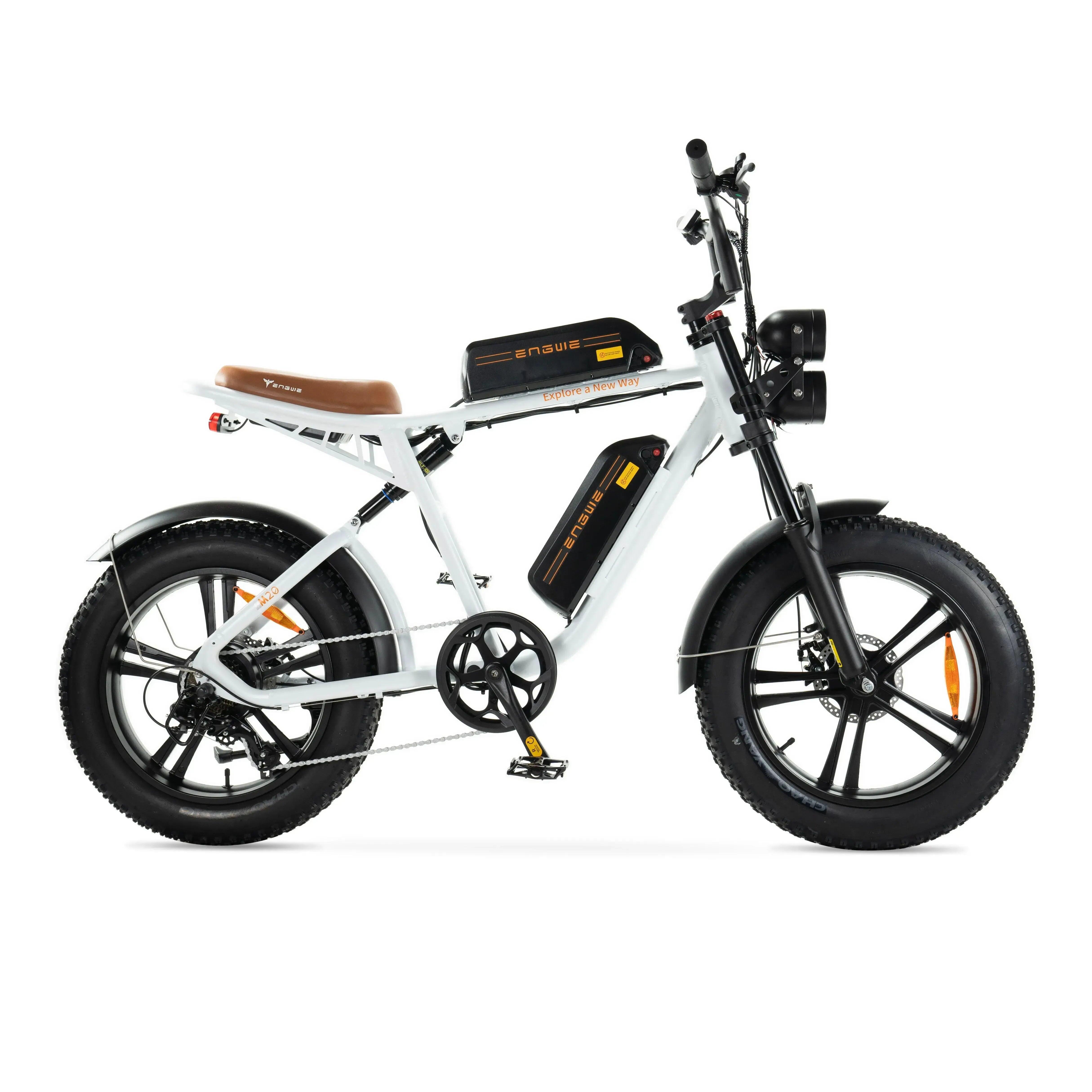 Engwe - Engwe M20 - Électrique Fatbike - Double Batterie - Blanc - Fatbike - Blanc - 25-40 Kg - Decathlon