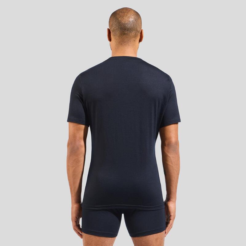 Koszulka męska ODLO Merino 160 BL Top - 100% wełna merino, krótki rękaw