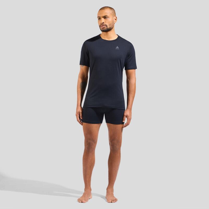 Koszulka męska ODLO Merino 160 BL Top - 100% wełna merino, krótki rękaw