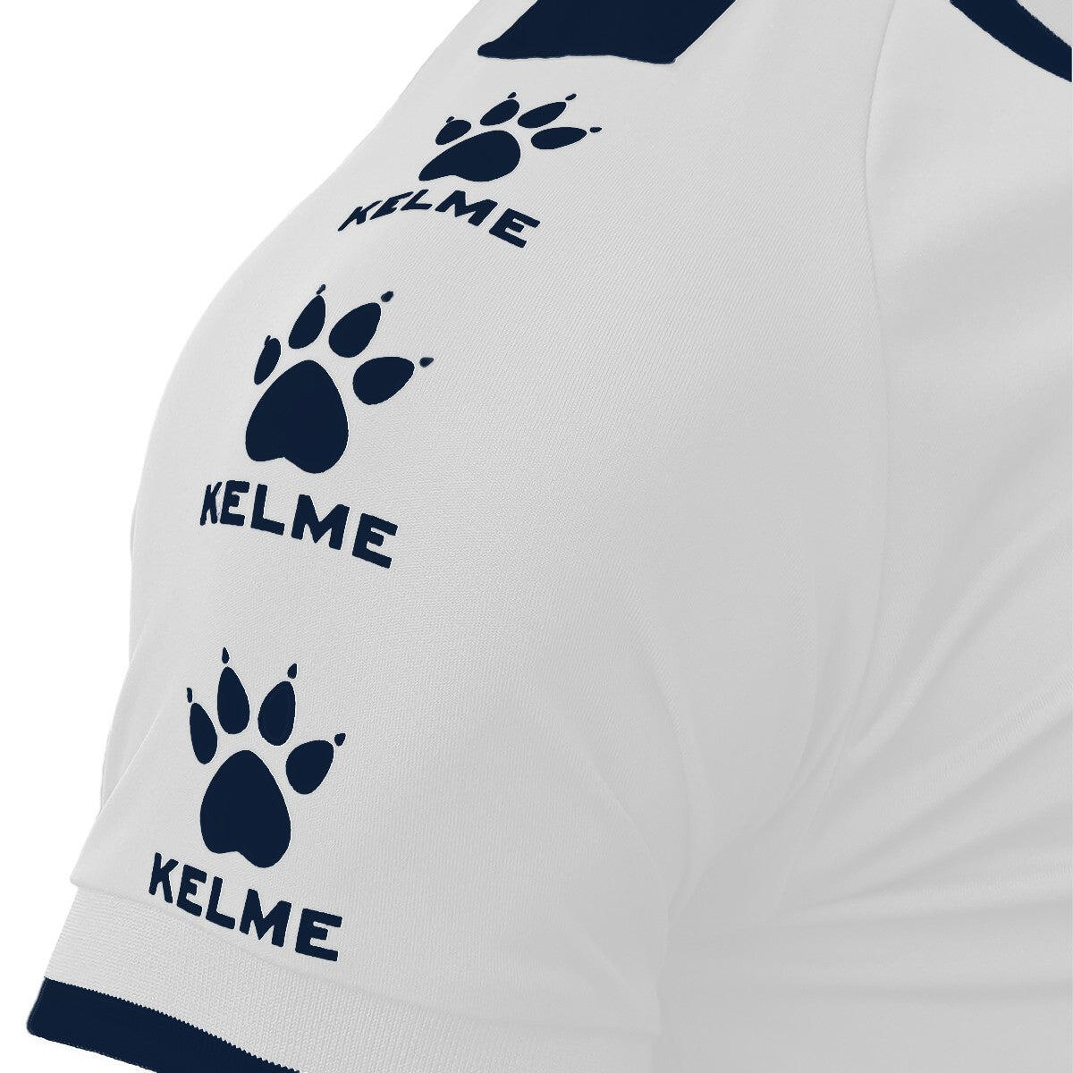 Polo Manga Corta Lince Unisex En Color Blanco-marino 2/3