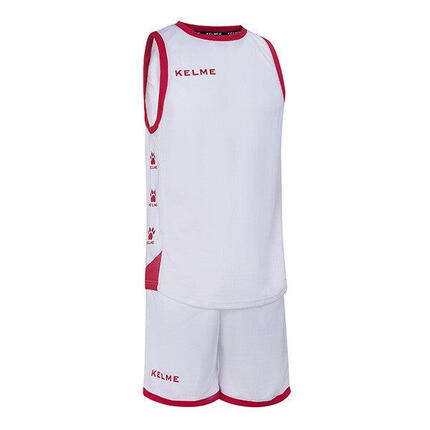 Camiseta Manga Corta Kelme Set Vitoria Unisex En Color Blanco Y Rojo