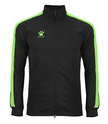 Chaqueta con cremallera Kelme Global Unisex En Color Negro Y Lima