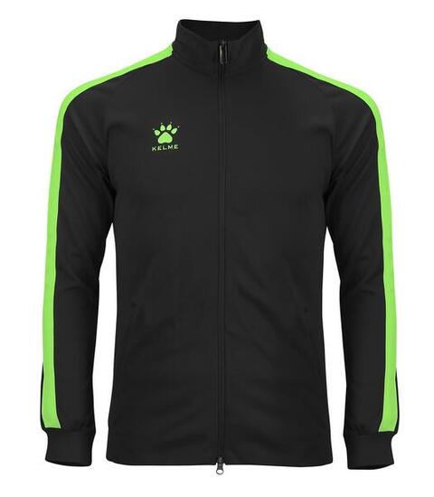 Chaqueta con cremallera Kelme Global Unisex En Color Negro Y Lima