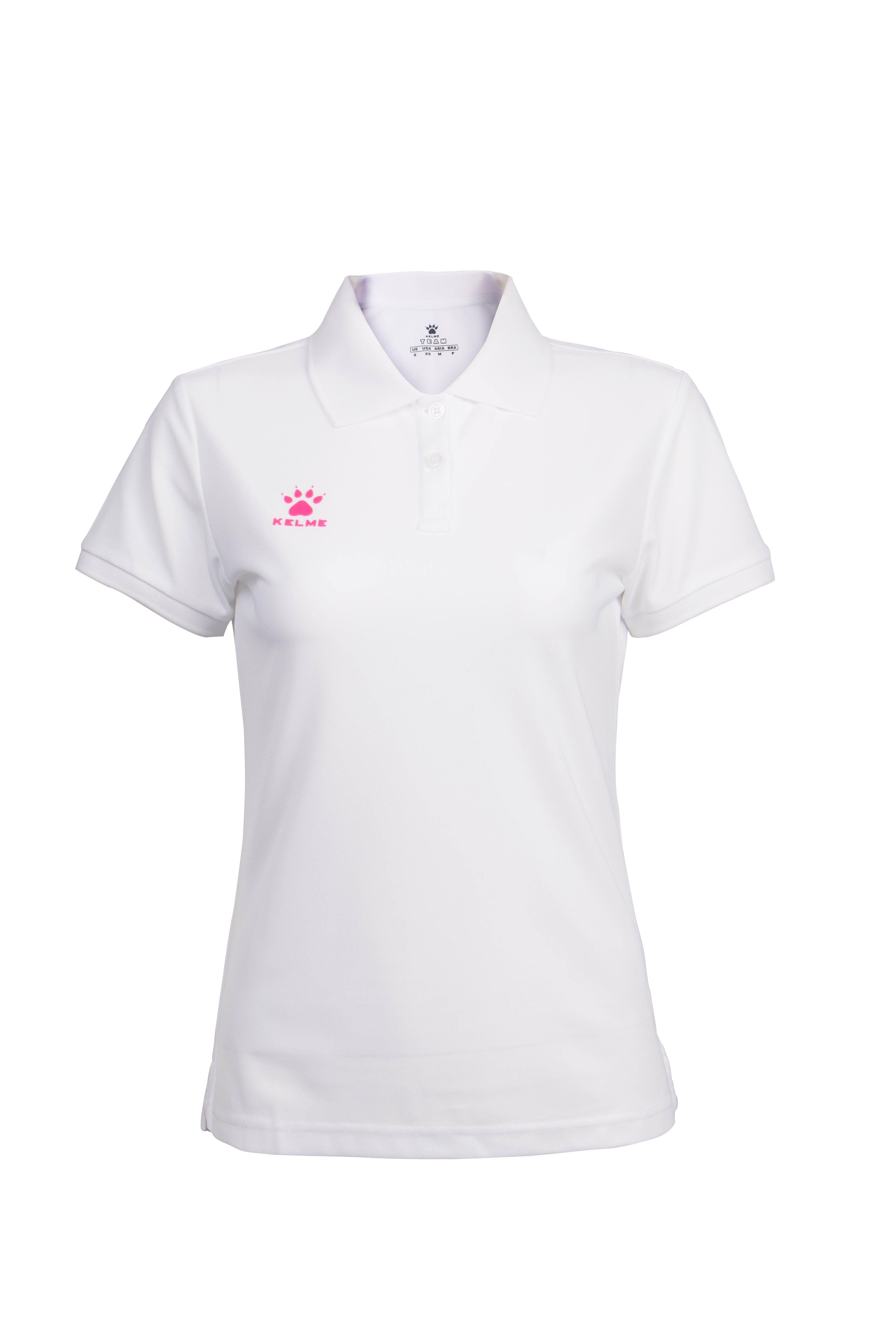 Camisa pólo m/c street para mulher em branco