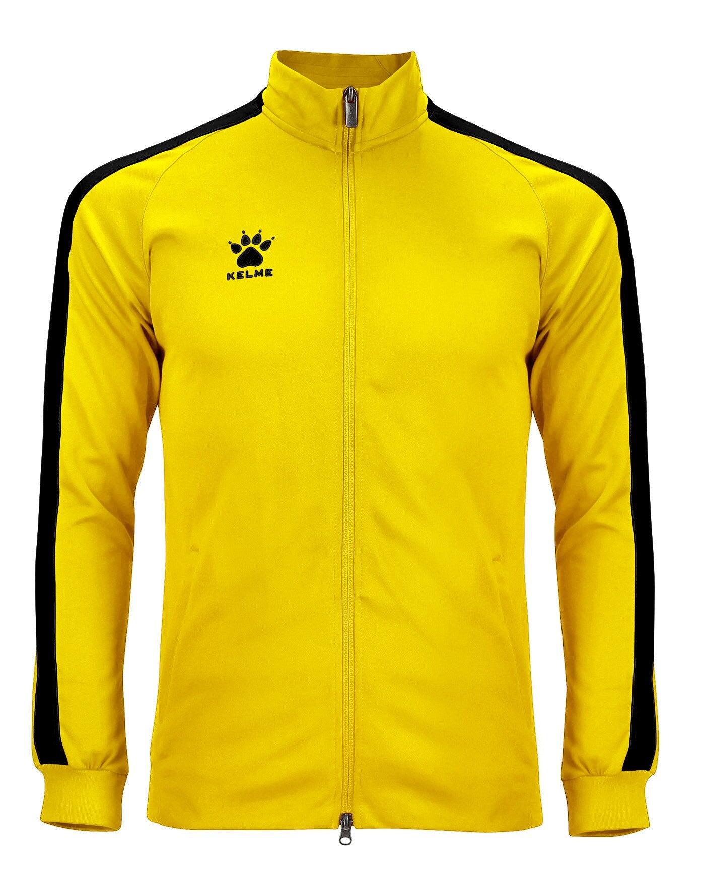 Casaco com fecho de correr unissexo kelme global em amarelo e preto