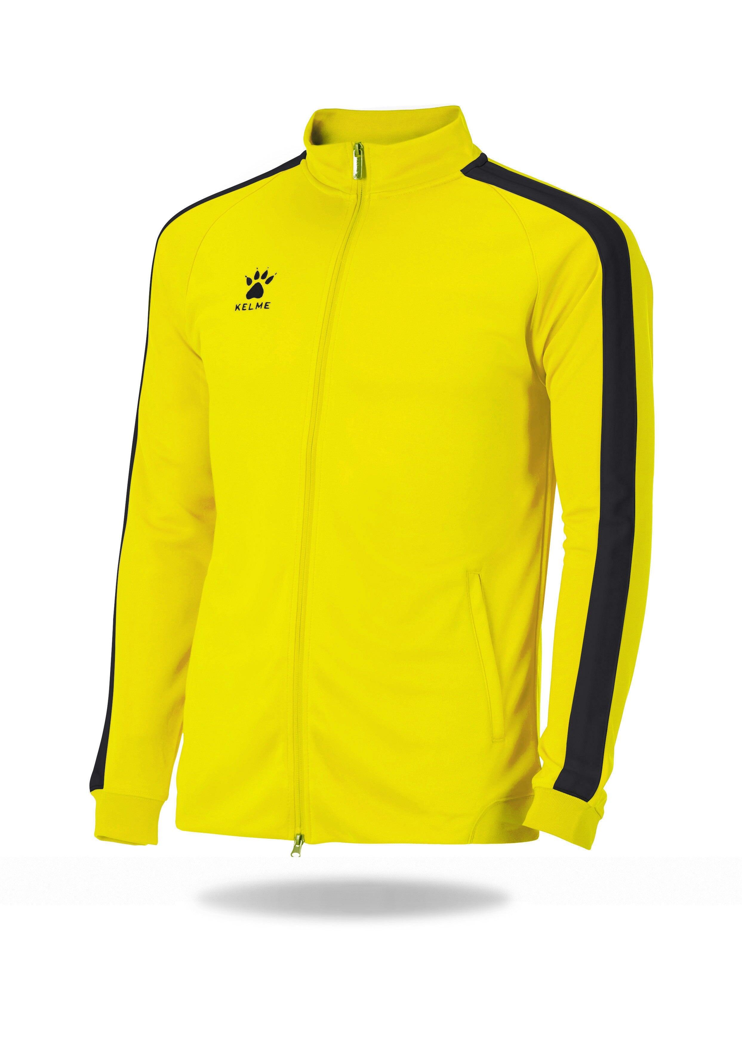Casaco com fecho de correr unissexo Kelme Global em amarelo e preto 2/2