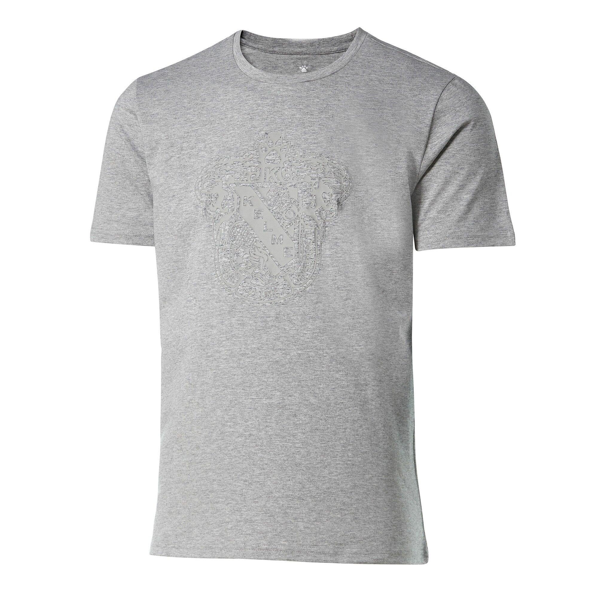 T-shirt universitária de manga curta para homem kelme em cinzento/cor de carbono