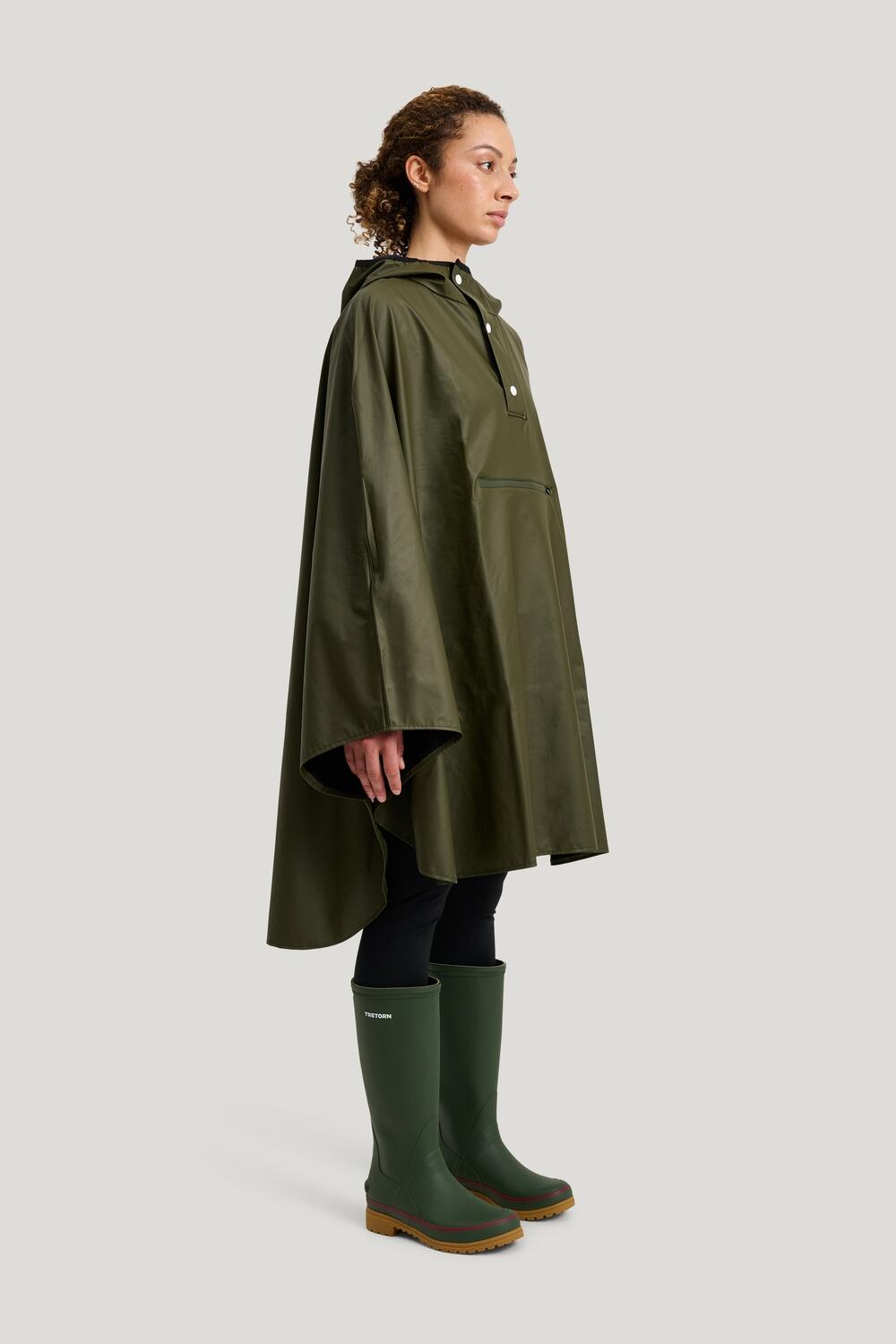 Poncho de pluie imperméable compactable PU Light Vert foncé 4/7