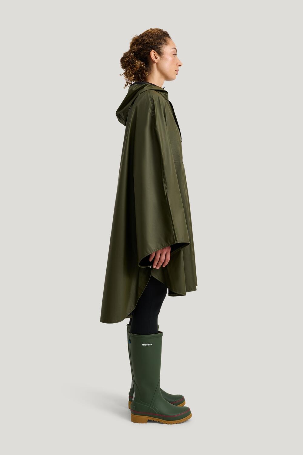 Poncho de pluie imperméable compactable PU Light Vert foncé 5/7