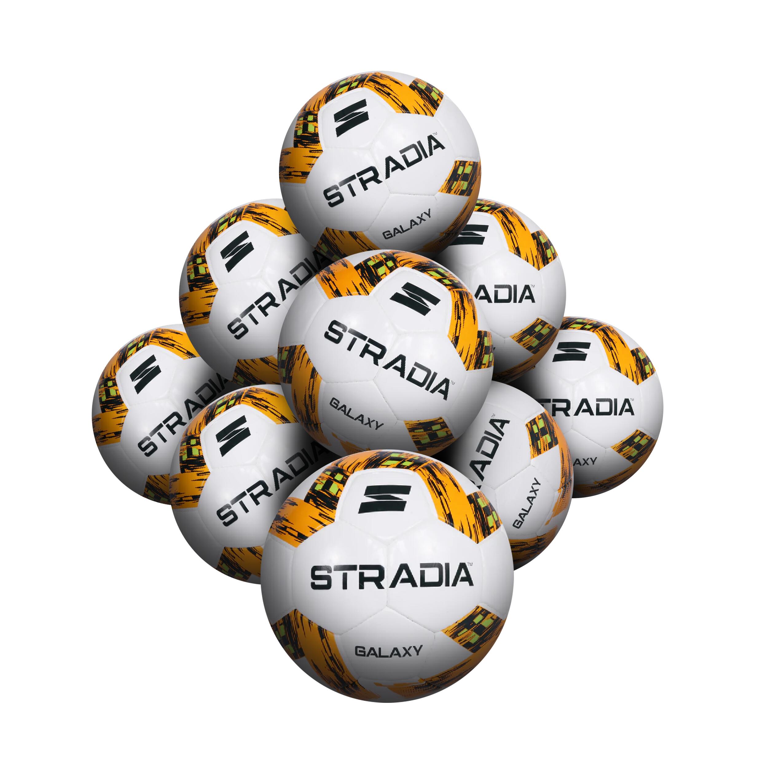 STRADIA GALAXY Size 5 Soccer Ball - Superior Grip (Pack of 10)