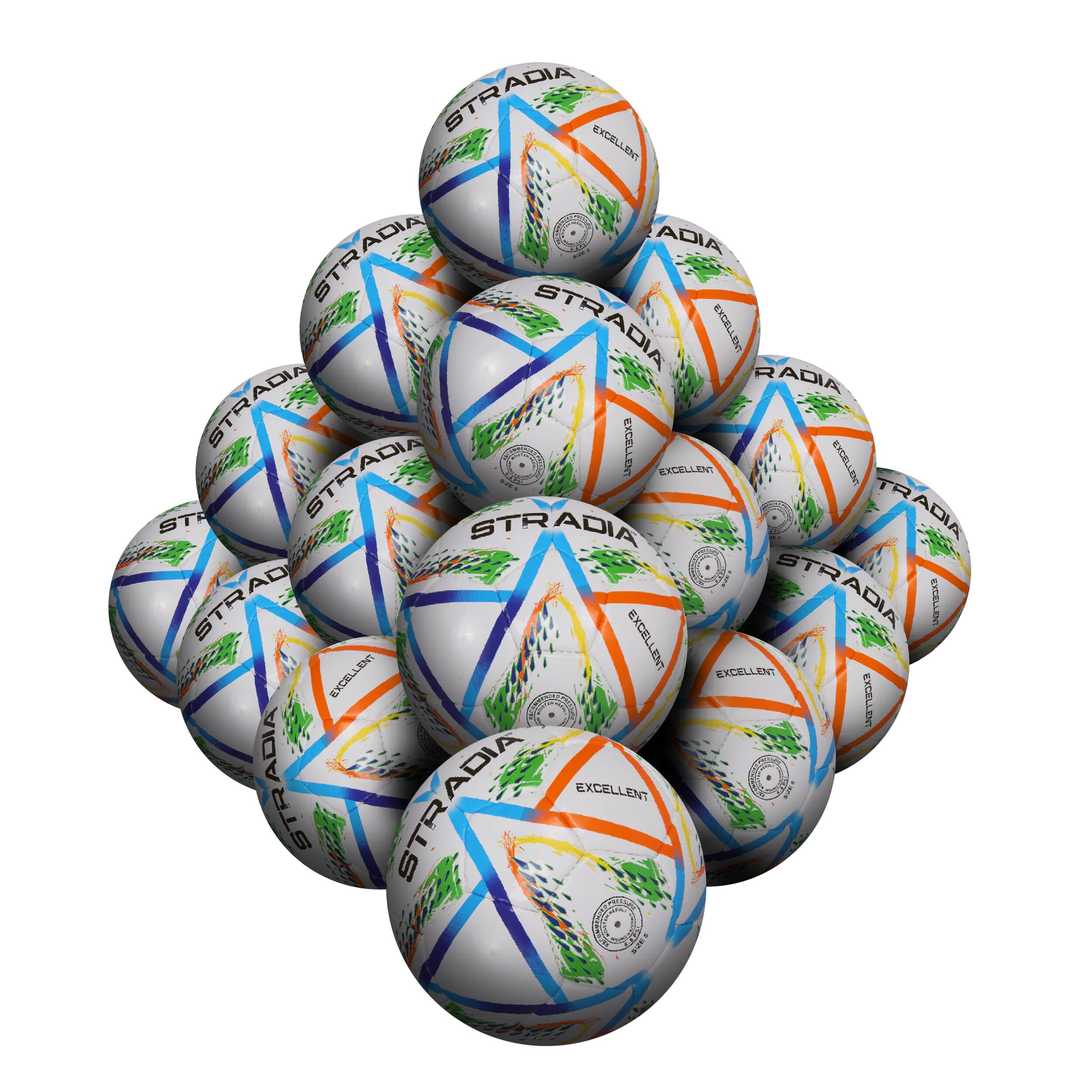 STRADIA EXCELLENT Size 5 Soccer Ball - Elite, Waterproof (Pack of 20)