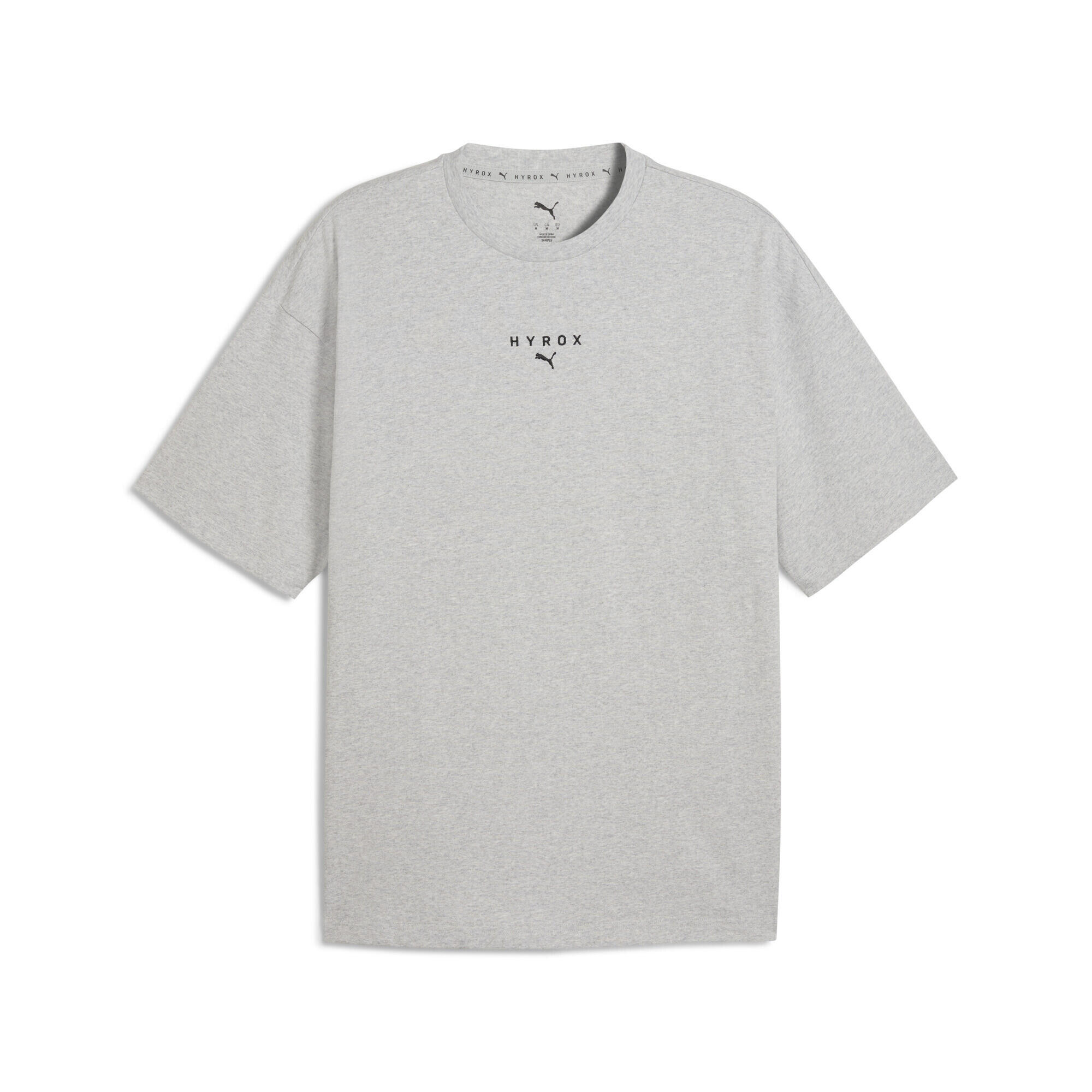 PUMA Pánské fitness tričko oversized bílý potisk Hyrox PUMA