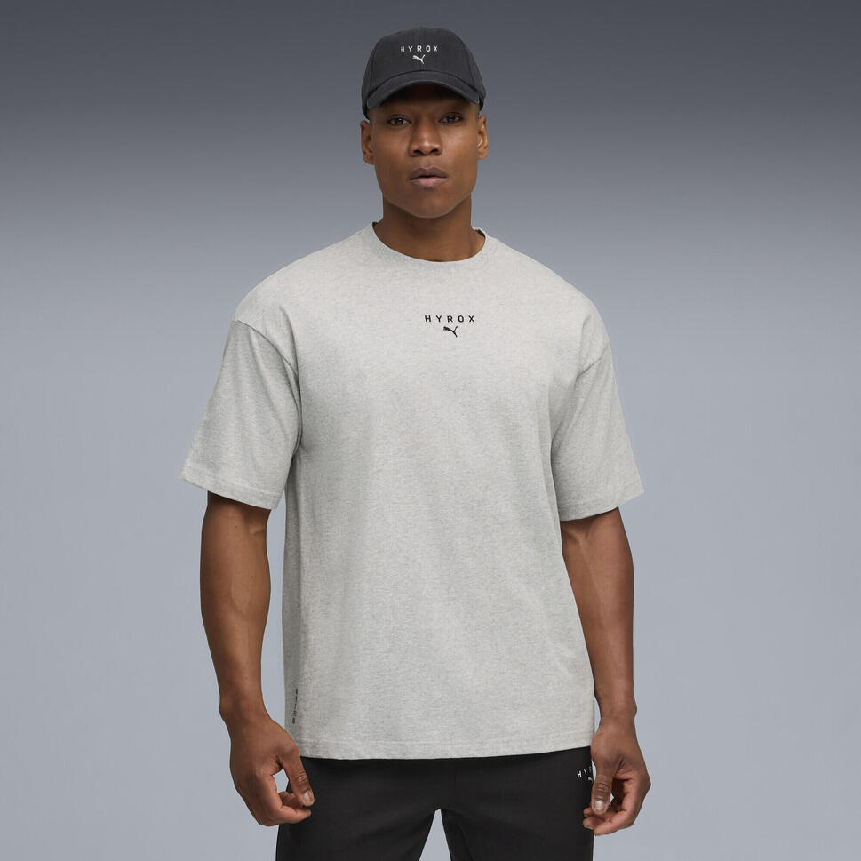 Męska koszulka PUMA x HYROX Lifestyle PUMA Light Gray Heather