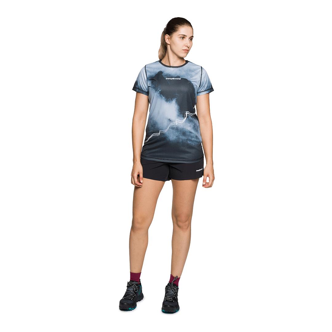 Camiseta de Trail Running para Mujer Trangoworld Cestrede Negro 4/5