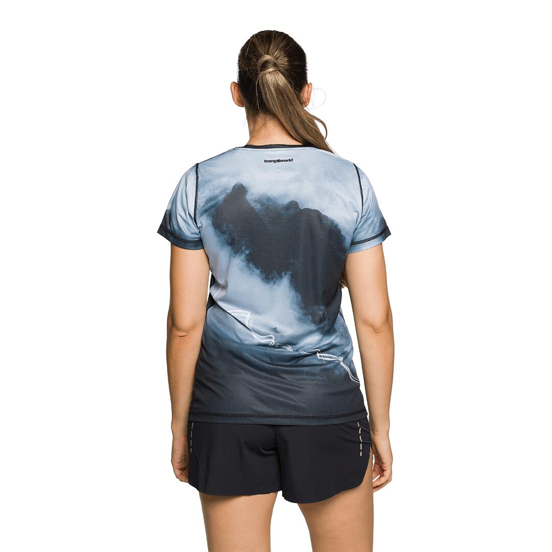 Camiseta de Trail Running para Mujer Trangoworld Cestrede Negro 2/5