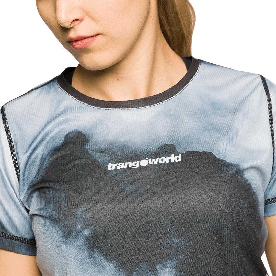 Camiseta de Trail Running para Mujer Trangoworld Cestrede Negro 3/5
