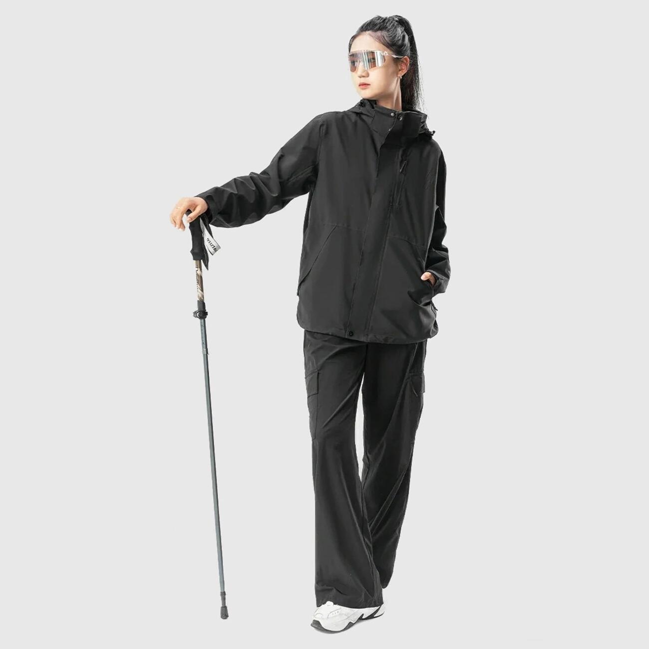 Opvouwbare aluminium nordic walking Trekkingstok van Qunature met hoes 1st. 6/7