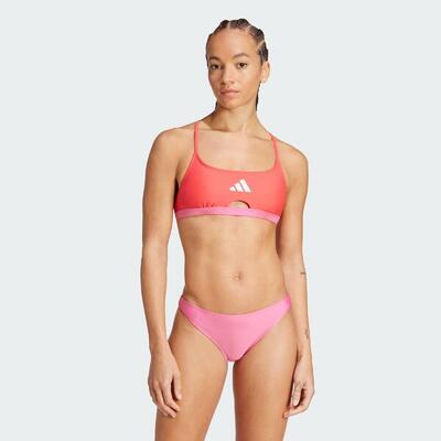 Padded colorblock x-back bikini