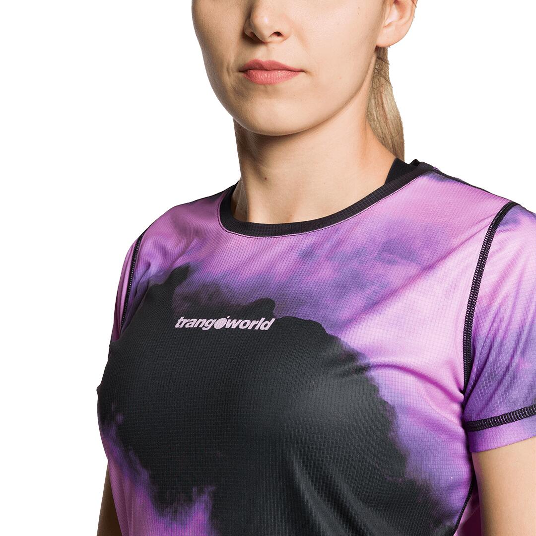 Camiseta de Trail Running para Mujer Trangoworld Cestrede Rosa 4/5