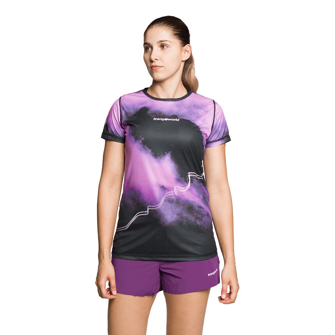 Camiseta de Trail Running para Mujer Trangoworld Cestrede Rosa 2/5