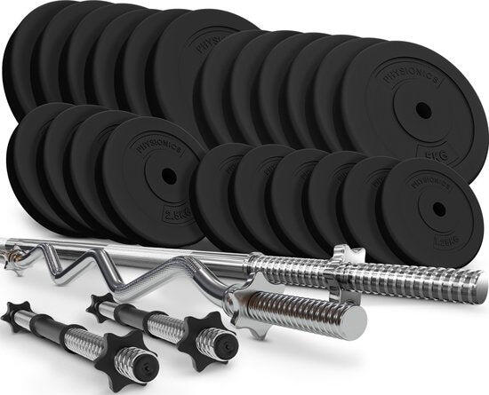 Physionics Halterset - Halter met Gewichten - Dumbbells - 125 kg 4/7