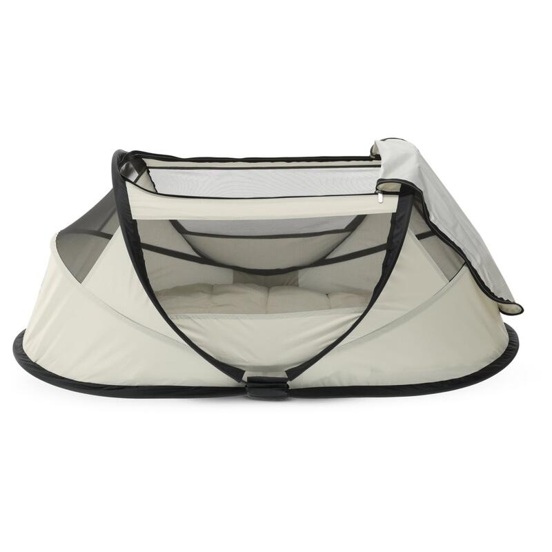 Pătuț de călătorie BabyBox - Cort pliabil pentru bebeluși - 0-2 ani - Fildeș