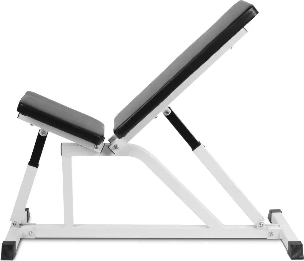 Physionics Verstelbare Fitnessbank - 9 standen - Belastbaar tot 200 kg - Wit 4/7
