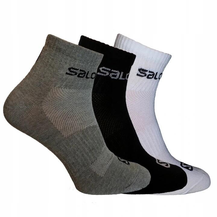 Skarpety turystyczne Salomon Active Wear Quarter 3 pary, niskie 2/4