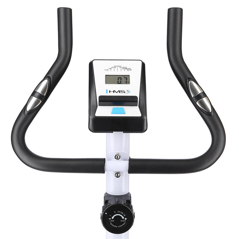 Bicicleta magnetica HMS M8750, Alb/Gri