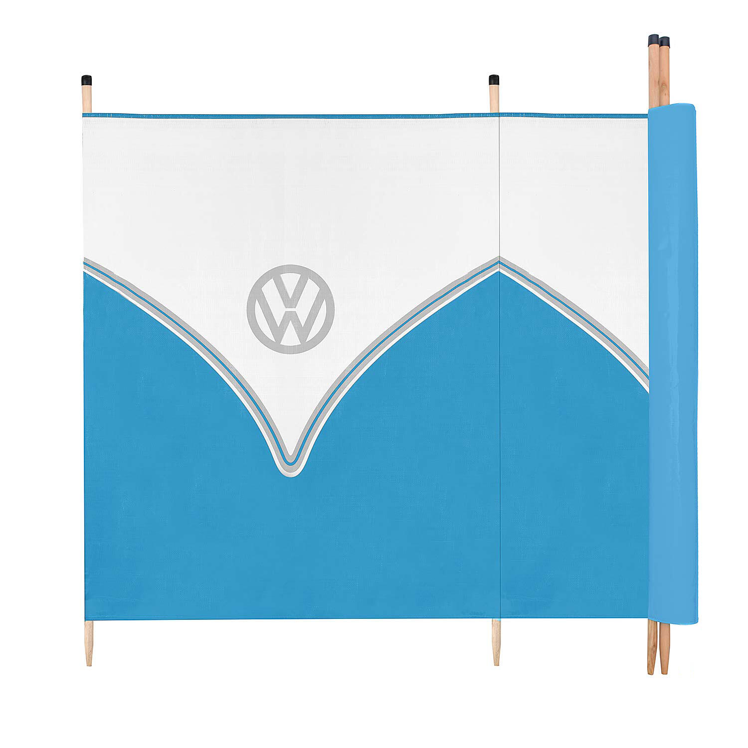 VW Windbreak for Beach, Camping or Garden, 4 Pole 2/4