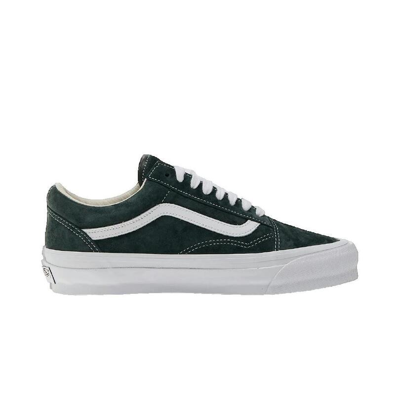 Pantofi Vans Old Skool LX verde din piele întoarsă