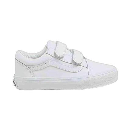 Zapatos Vans Old Skool V Classic Tumble Blanco Niños