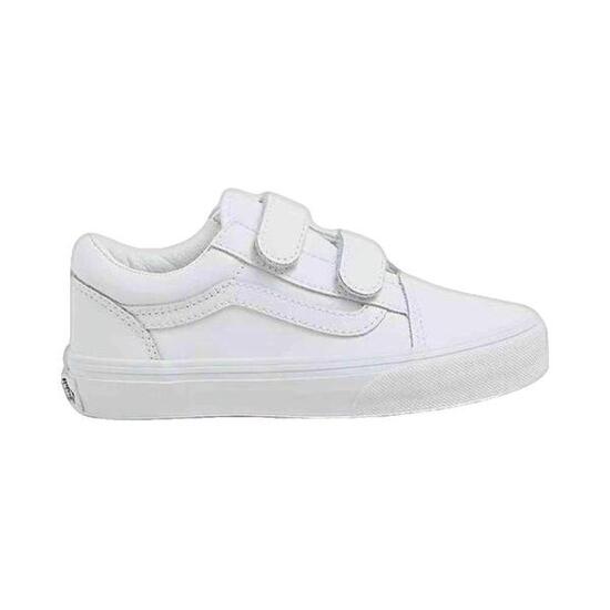 Zapatos Vans Old Skool V Classic Tumble Blanco Niños