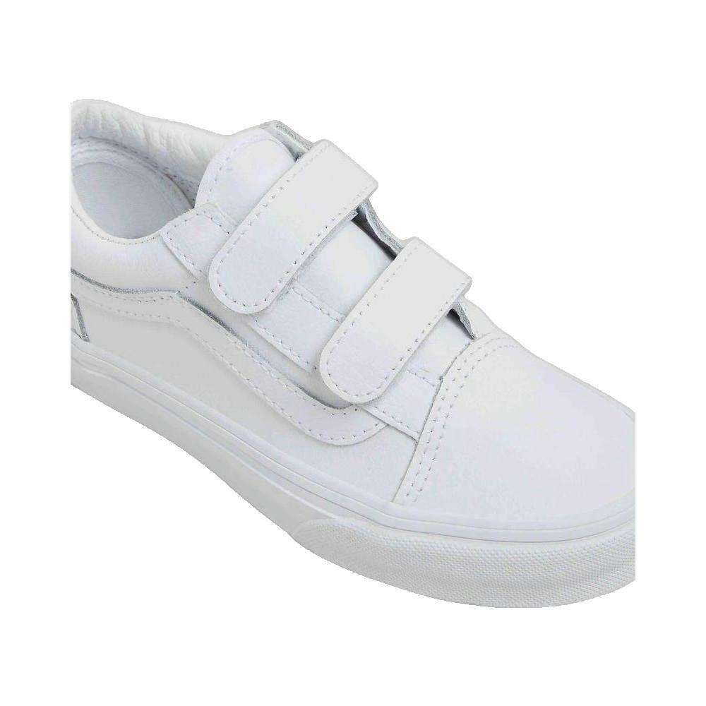 Chaussures Vans Old Skool V Classic Tumble Blanc Enfant 2/3