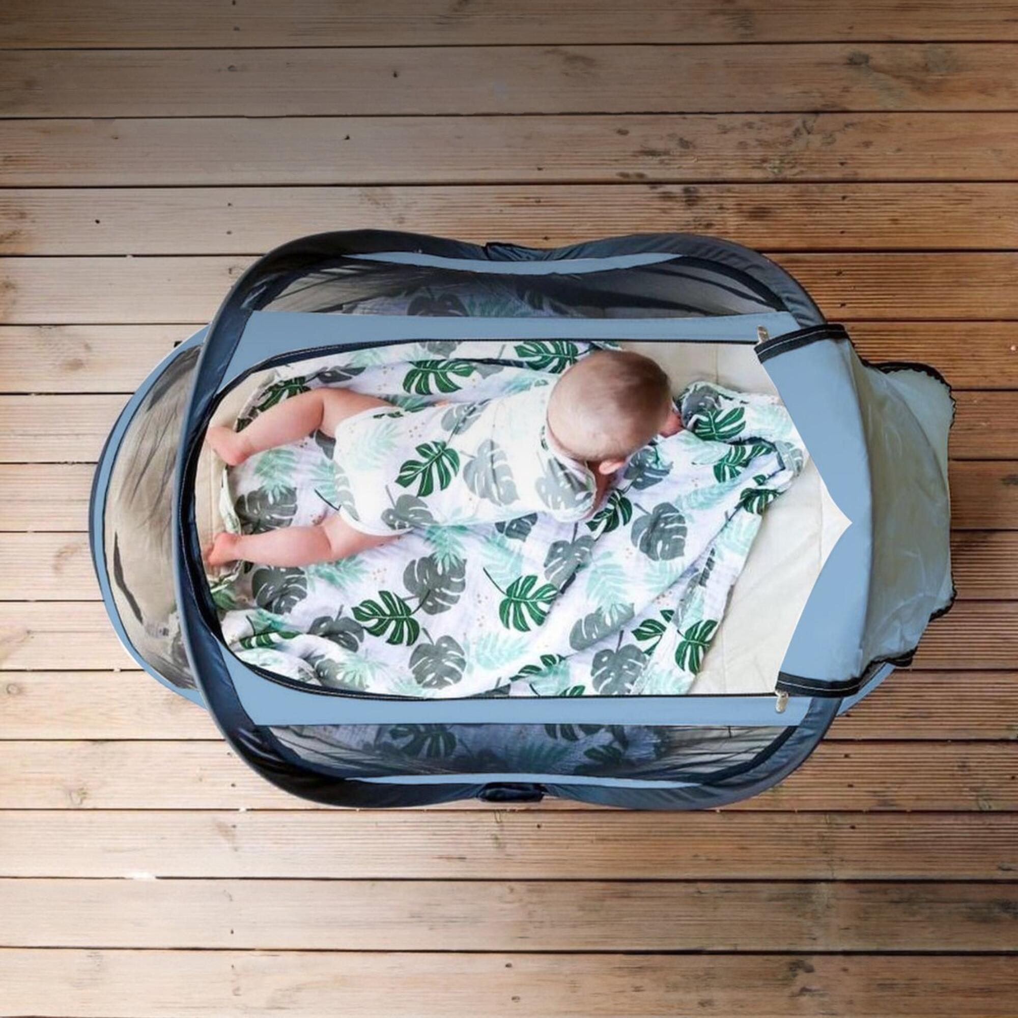 Deryan BabyBox Campingbedje - Babytent - Sky Blue 6/7