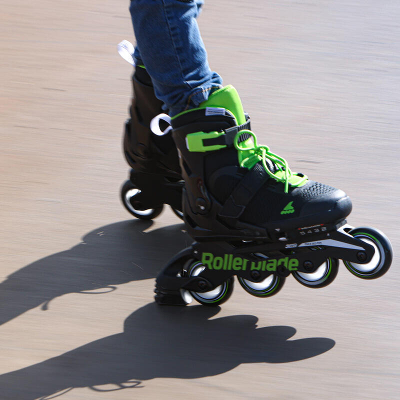 ROLLERBLADE MICROBLADE, NOIR/VERT, 28-32