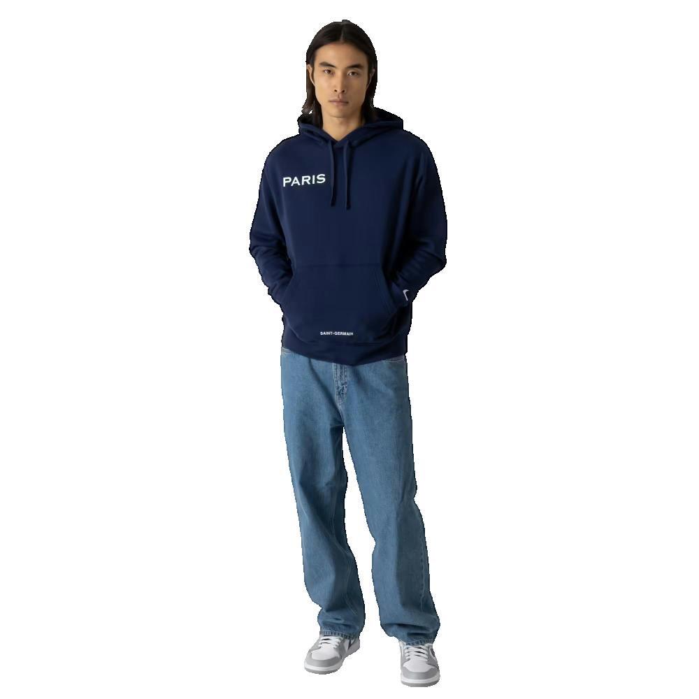 Sweat à capuche en polaire Paris Club - Taille L (bleu marine) 3/3