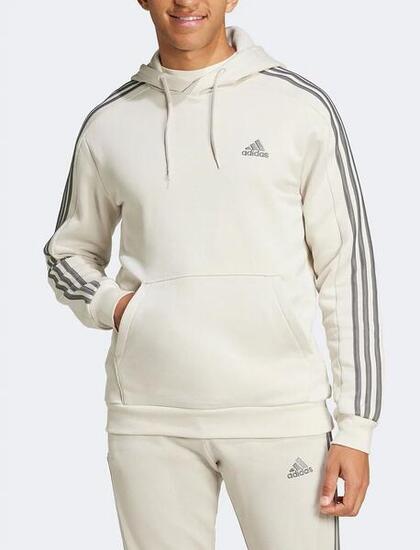 Sudadera Hombre Adidas Essentials 3 Stripes Beige