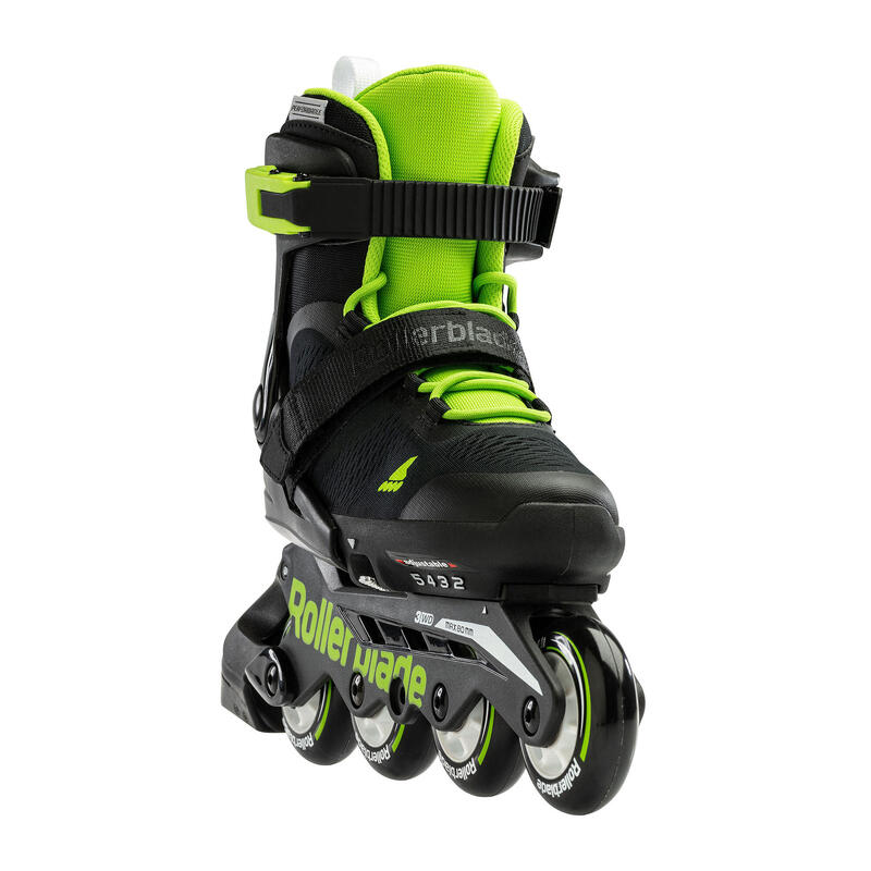 ROLLERBLADE MICROBLADE, NOIR/VERT, 28-32