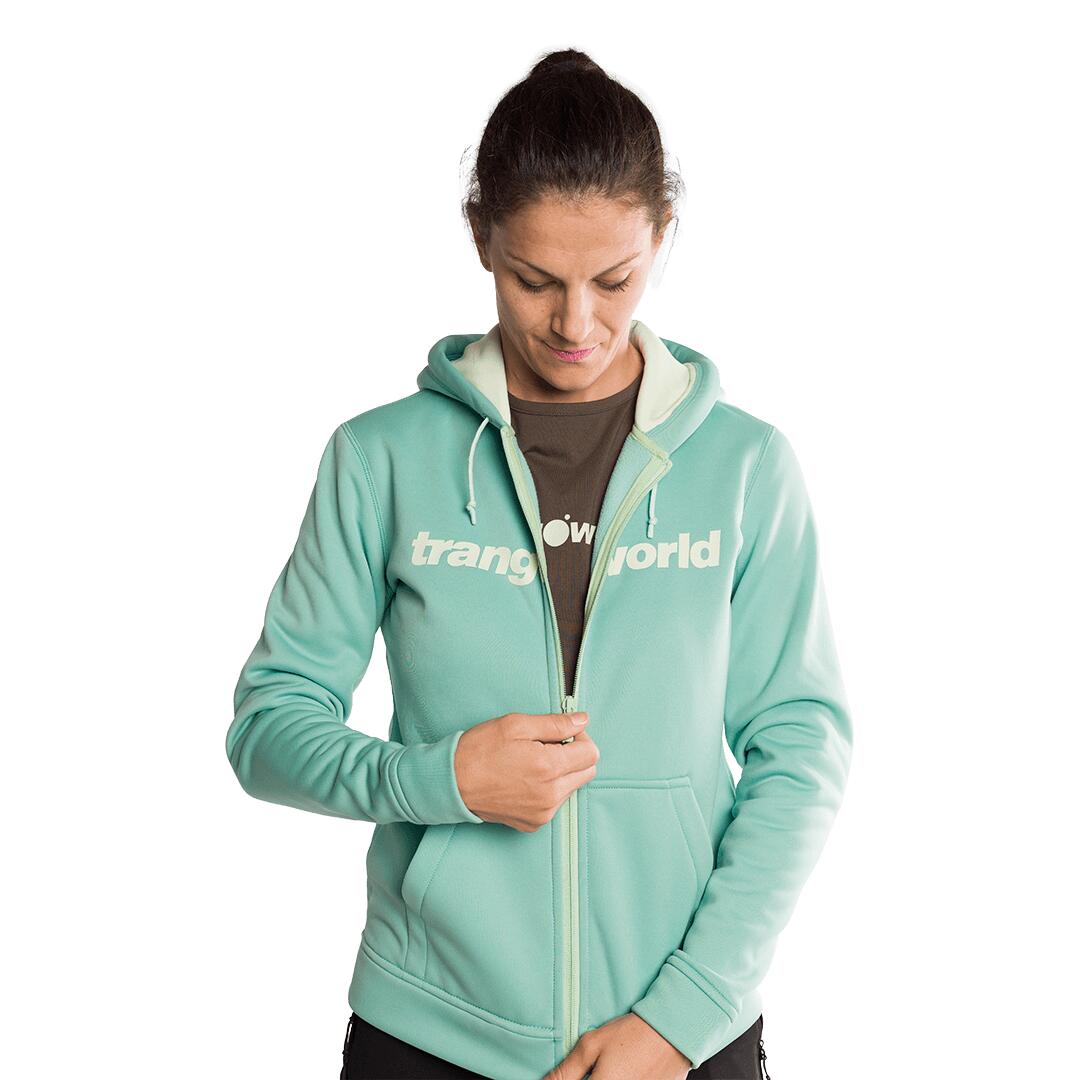 Sudadera con cremallera para Mujer Trangoworld Liena Verde/Verde 5/6
