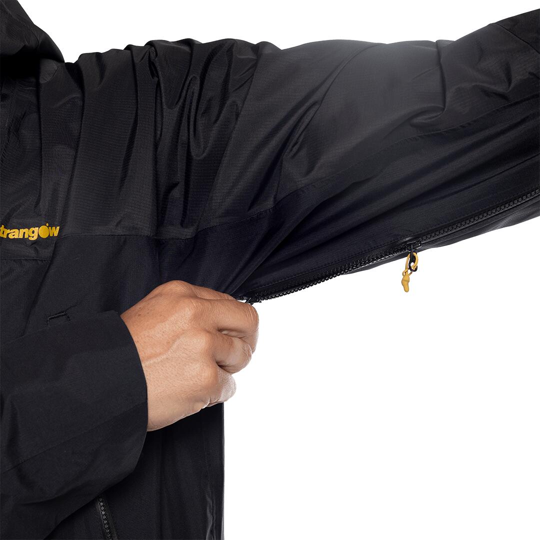 Chaqueta para Hombre Trangoworld Lunkho Negro/Negro/Amarillo Impermeable 5/7