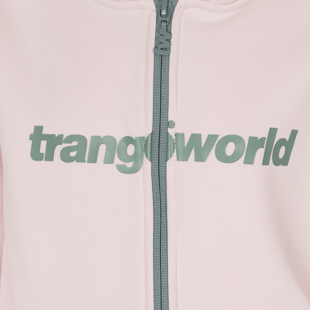 Sudadera con cremallera para niños Trangoworld Oby Rosa/Verde 2/3