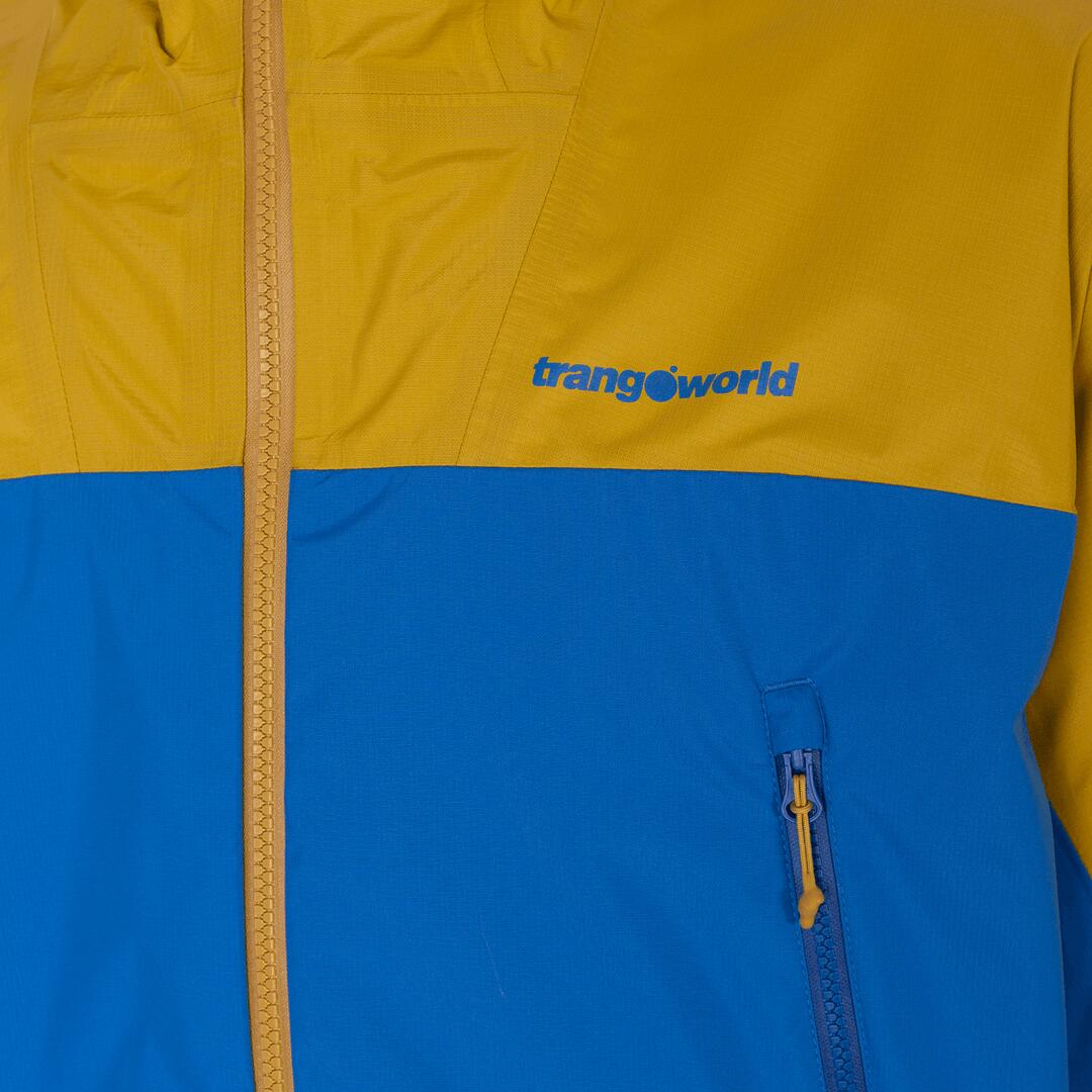 Chaqueta para Hombre Trangoworld Lunkho Azul/Amarillo Impermeable 2/3