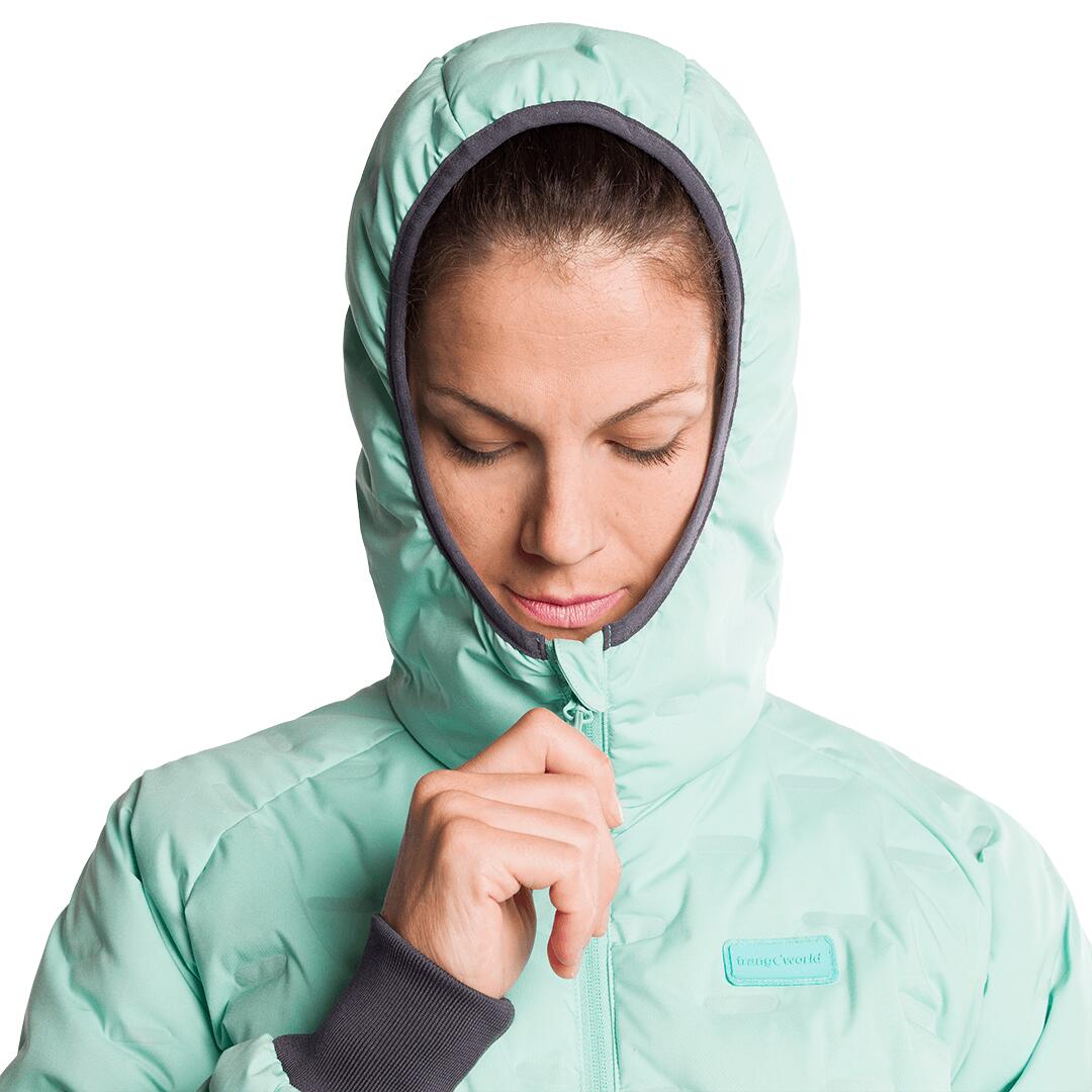 Plumífero para Mujer Trangoworld Alinda vd Verde/Gris 160g 600cuin 6/7