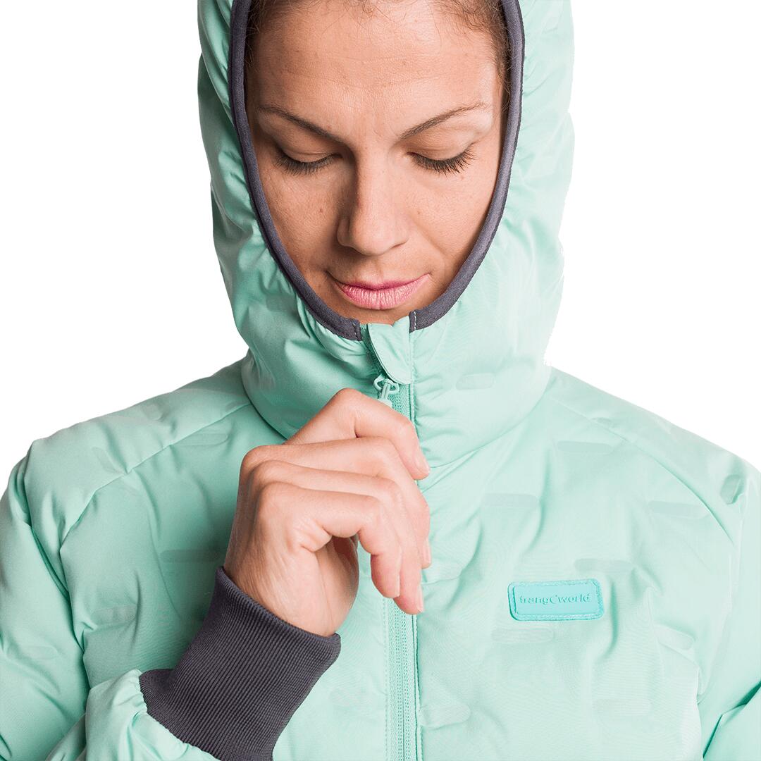 Plumífero para Mujer Trangoworld Alinda vd Verde/Gris 160g 600cuin 5/7