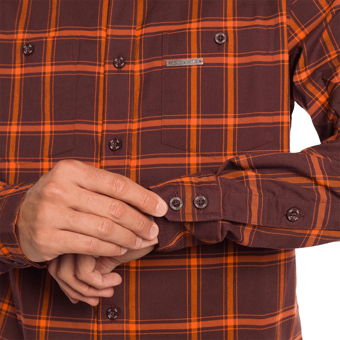 Camisa mangas largas para Hombre Trangoworld Zernez Marrón 5/6