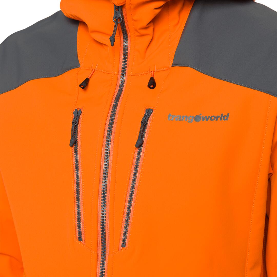 Cortaviento para Hombre Trangoworld Norwich Naranja/Gris/Gris 7/7