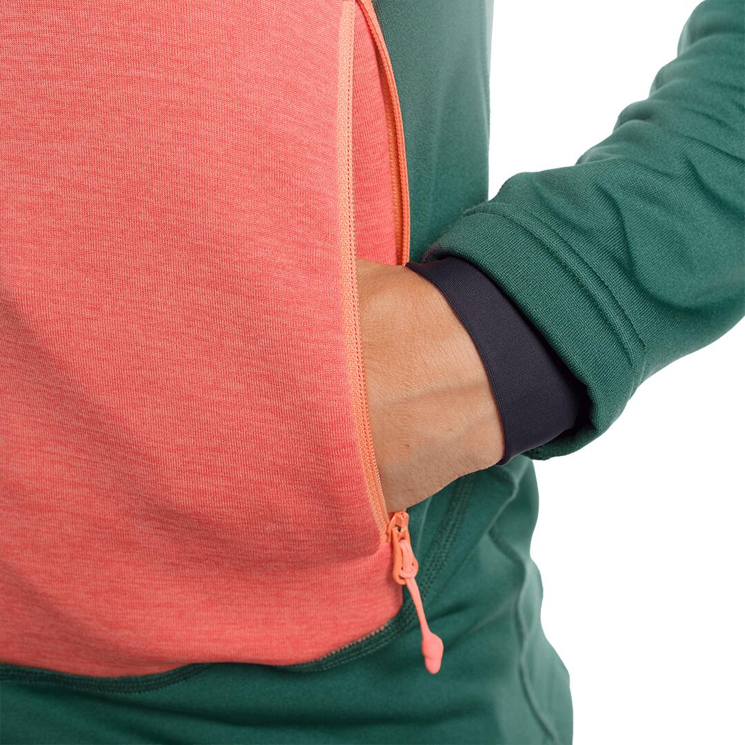 Forro polar para Mujer Trangoworld Polset Rosa/Verde/Gris 5/7